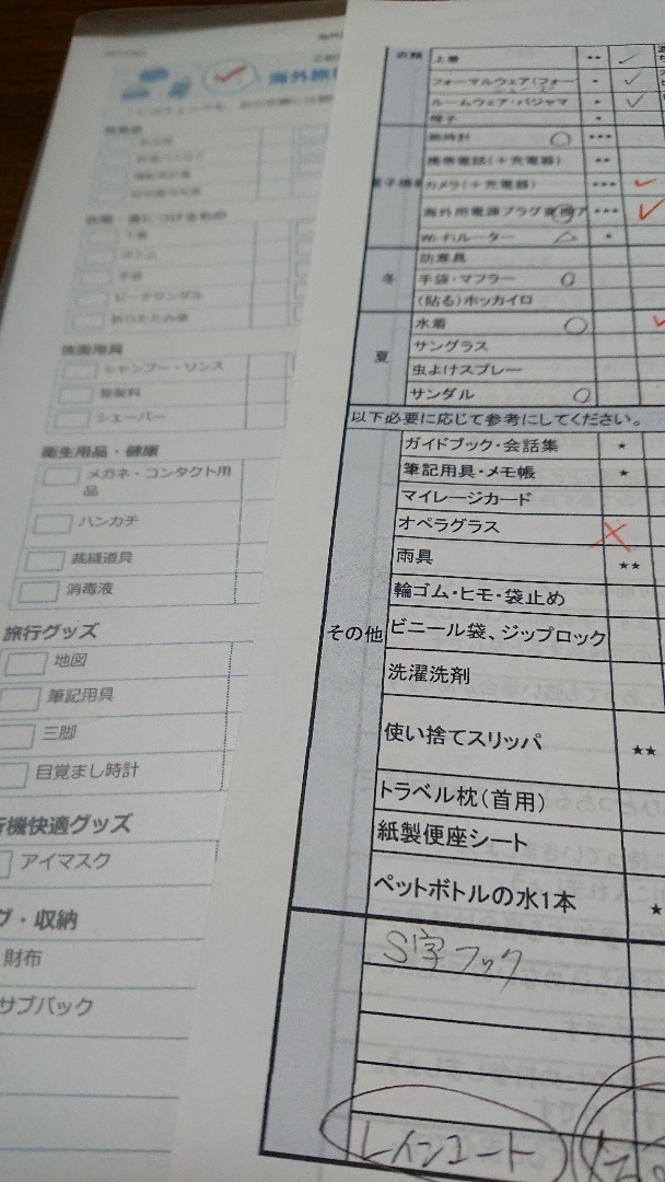 なかなか準備進まない 旅行の記録